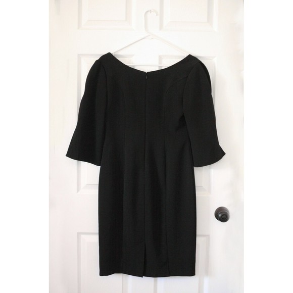NWT BEYOND Ashley Graham Sz 6 Womens Split Sleeve Sweetheart Sheath Dress Black - Picture 9 of 12